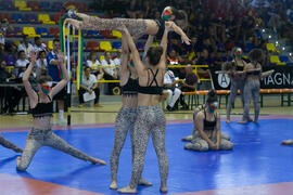 Actuación de "Baruca Acrobática". Ceremonia de inauguración del Campeonato Europeo Universitario de Balonmano. Antequera. Julio de 2017