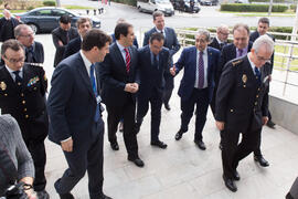 Visita de José Antonio Nieto, Secretario de Estado de Seguridad, a Aeorum. Edificio de Institutos Universitarios. Febrero de 2017