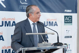 Presentación de Juan Antonio Conesa en el nombramiento de Rafael Rodríguez como Miembro de Honor de la Asociación de Antiguos Alumnos de la Universidad de Málaga. Foro Alumni UMA. Octubre de 2014