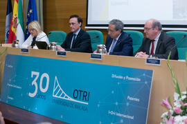 Conmemoración del 30 Aniversario de la Oficina de Transferencia de Resultados de Investigación de la Universidad de Málaga (OTRI). Edificio del Rectorado. Mayo de 2019