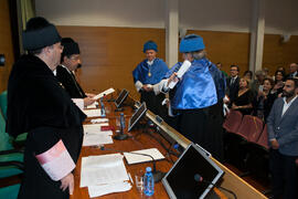 Investidura como Doctor "Honoris Causa" de Antonio Luque por la Facultad de Ciencias de la Universidad de Málaga. Edificio del Rectorado. Octubre de 2016
