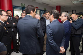 Visita de José Antonio Nieto, Secretario de Estado de Seguridad, a Aeorum. Edificio de Institutos Universitarios. Febrero de 2017