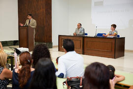 Intervención de Gaspar Garrote. Graduación de los alumnos del CIE de la Universidad de Málaga. Centro Internacional de Español. Julio de 2014