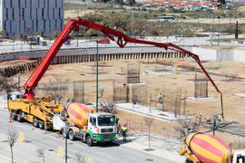 Construcción de la nueva Facultad de Psicología. Campus de Teatinos. Marzo de 2018