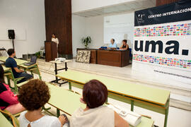 Intervención de Purificación Zayas. Graduación de los alumnos del CIE de la Universidad de Málaga. Centro Internacional de Español. Septiembre de 2014
