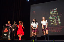 Ensayos para la Gala Inaugural de la XXIV edición de Fancine de la Universidad de Málaga. Teatro Cervantes. Noviembre de 2014