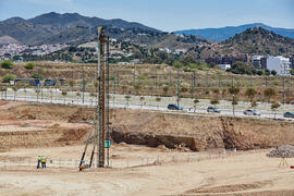 Inicio de las obras de la nueva Facultad de Turismo. Campus de Teatinos. Abril de 2021