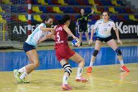 Partido Universidad de Akdeniz - Universidad de Málaga. Categoría femenina. Campeonato Europeo Universitario de Balonmano. Antequera. Julio de 2017