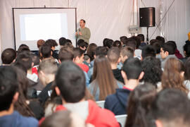 Charla informativa. Jornadas de Puertas Abiertas de la Universidad de Málaga. Complejo Polideportivo Universitario. Abril de 2016