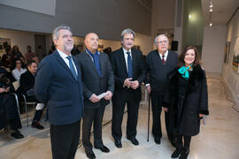 Momentos previos a la mesa redonda. Exposición "Paisajes Andaluces" de Eugenio Chicano. Museo del Patrimonio Municipal. Febrero de 2017