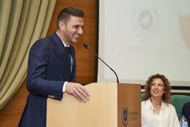 Joaquín Sánchez. I Premios del Aula de Economía y Deporte de la Universidad de Málaga. Edificio del Rectorado. Febrero de 2024