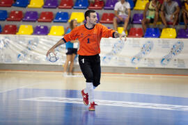 Juan Carlos Llamas. Partido clasificatorio entre Club Deportivo UMA Antequera y Universidad de Géneve de Suiza. IX Campeonato de Europa Universitario de Fútbol Sala. Antequera. Julio de 2013