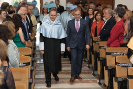 Investidura como Doctor "Honoris Causa" de Antonio Soler por la Facultad de Filosofía y Letras de la Universidad de Málaga. Paraninfo. Junio de 2016