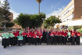 Foto de grupo tras la investidura de Emilia Casas Baamonde como Doctora "Honoris Causa" por la Facultad de Derecho de la Universidad de Málaga. Paraninfo. Noviembre de 2022