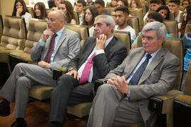 Asistentes a la entrega de premios de la V Olimpiada Financiera. Facultad de Ciencias Económicas y Empresariales. Junio de 2015