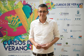 Encuentro con Eduardo Madina. Cursos de Verano de la Universidad de Málaga. Edificio del Rectorado. Julio de 2018
