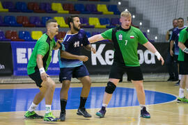 Partido Universidad de Málaga - Universidad de Rzeszow. Categoría masculina. Campeonato Europeo Universitario de Balonmano. Antequera. Julio de 2017
