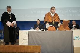 Toma de posesión de Juan Carlos Rubio Romero como nuevo Vicerrector de Estudiantes, Empleabilidad y Emprendimiento de la Universidad de Málaga. Paraninfo. Marzo de 2024