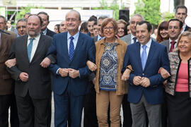 Inauguración de la exposición "UMA 40 años compartiendo futuro" en Calle Larios. Octubre de 2012