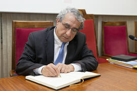 José Ángel Narváez tras la clausura del 50 Aniversario de la Facultad de Económicas. Facultad de Ciencias Económicas y Empresariales. Marzo de 2016