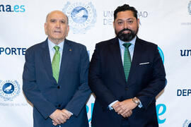 Photocall. Gala del Deporte Universitario 2019. Escuela Técnica Superior de Ingeniería de Telecomunicaciones. Junio de 2019