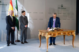 Toma de posesión de D. José Ángel Narváez Bueno como Rector de la Universidad de Málaga. Palacio de San Telmo, Sevilla. Enero de 2020