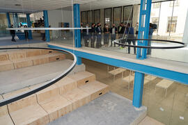 Visita de autoridades a la exposición itinerante sobre el plan "Vive tu ciudad". Escuela Técnica Superior de Arquitectura de la Universidad de Málaga. Octubre de 2021