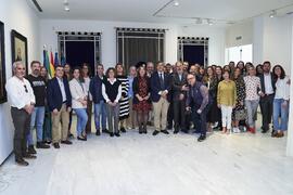 Foto de grupo. Toma de posesión de nuevos cargos de la Universidad de Málaga. Edificio del Rectorado. Abril de 2024