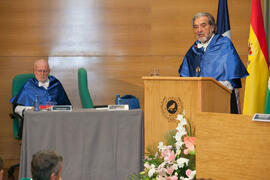 José Ramón Ramos en la investidura como Doctor "Honoris Causa" de Antonio Luque por la Facultad de Ciencias de la Universidad de Málaga. Edificio del Rectorado. Octubre de 2016