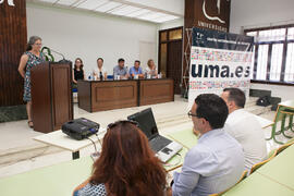 Intervención de Montserrat Pons. Graduación del alumnado del CIE de la Universidad de Málaga. Centro Internacional de Español. Julio de 2015