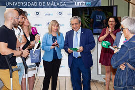 Inauguración de la exposición "Aguyjevete 2019. Muestra MBYA GUARANÍ". Edificio del Rectorado de la Universidad de Málaga. Junio de 2019