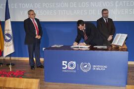 Toma de posesión de Juan Jesús Castillo Aguilar como catedrático del Área de Ingeniería Mecánica de la Universidad de Málaga. Paraninfo. Diciembre de 2022