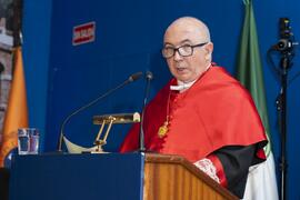 Antonio Márquez Prieto. Investidura de Emilia Casas Baamonde como Doctora "Honoris Causa" por la Facultad de Derecho de la Universidad de Málaga. Paraninfo. Noviembre de 2022
