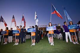 Equipos participantes. Inauguración del Campeonato Mundial Universitario de Golf. Antequera Golf. Junio de 2010