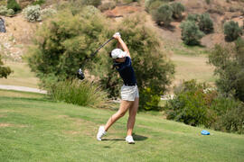 Jugadora de la Universidad de Málaga. Campeonato Europeo de Golf Universitario. Antequera. Junio de 2019