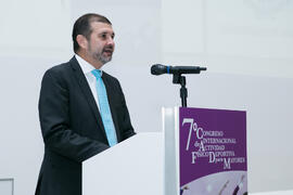 Víctor Fernando Muñoz. Inauguración del 7º Congreso Internacional de Actividad Física Deportiva para Mayores. Escuela Técnica Superior de Ingeniería de Telecomunicaciones y de Informática. Noviembre de 2017
