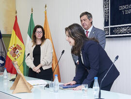 Toma de posesión de Ana José Cisneros Ruiz como nueva decana de la Facultad de Ciencias Económicas y Empresariales de la Universidad de Málaga. Campus de El Ejido. Enero de 2025