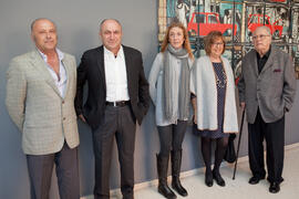 Presentación del mural de Eugenio Chicano para la Facultad de Económicas. Facultad de Ciencias Económicas y Empresariales. Diciembre de 2014