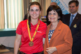 Entrega de medalla. Campeonato de España Universitario de Golf. Antequera. Abril de 2017