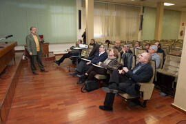 Conferencia de Juan Ramón Cuadrado Roura. Encuentro del grupo "EconomistasXAndalucía". Facultad de Ciencias Económicas y Empresariales. Diciembre de 2014