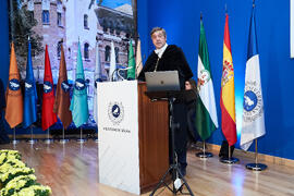 Discurso de Teodomiro López. Investidura de Andrea Goldsmith como doctora "Honoris Causa" por la Escuela Técnica Superior de Ingeniería de Telecomunicación de la Universidad de Málaga. Paraninfo. Octubre de 2024