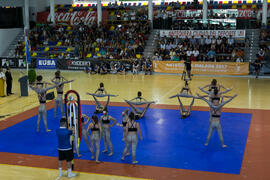 Actuación de "Baruca Acrobática". Ceremonia de inauguración del Campeonato Europeo Universitario de Balonmano. Antequera. Julio de 2017