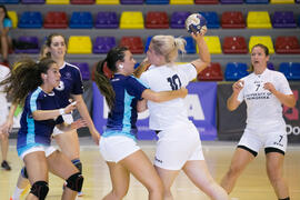 Partido Universidad de Málaga - Universidad de Primorska. Categoría femenina. Campeonato Europeo Universitario de Balonmano. Antequera. Julio de 2017