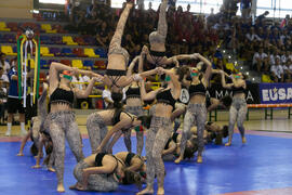 Actuación de "Baruca Acrobática". Ceremonia de inauguración del Campeonato Europeo Universitario de Balonmano. Antequera. Julio de 2017