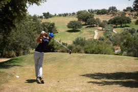 Jugador de la Universidad de Málaga en el Campeonato Europeo de Golf Universitario. Antequera. Junio de 2019