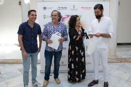 Manu Sánchez, Selu García Cosío, Luis Ortega y Cynthia García . Curso "30 años de Carnaval de Cádiz, máximo exponente del humor crítico" . Cursos de Verano de la Universidad de Málaga. Vélez-Málaga. Julio de 2019