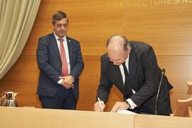 Toma de posesión de Alberto Fernández Gutiérrez como nuevo Vicerrector Adjunto de Atención a Estudiantes de la Universidad de Málaga. Edificio del Rectorado. Abril de 2024