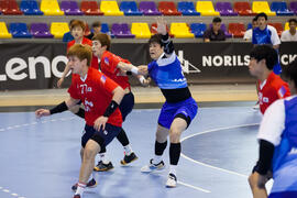 Partido Japón - Corea del Sur. Categoría masculina. Campeonato del Mundo Universitario de Balonmano. Antequera. Julio de 2016