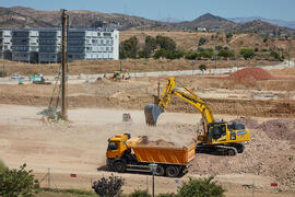 Obras de la nueva Facultad de Turismo. Campus de Teatinos. Junio de 2021