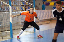 Juan Carlos Llamas. Partido clasificatorio entre Club Deportivo UMA Antequera y Universidad de Géneve de Suiza. IX Campeonato de Europa Universitario de Fútbol Sala. Antequera. Julio de 2013